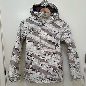 Burton White Camo Snow Ski Jacket XS